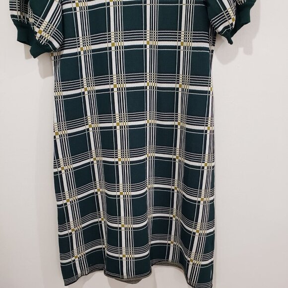 NYC New York & Company Plaid Dress Size XL Green Academia Preppy Collegiate 90s - Picture 11 of 16